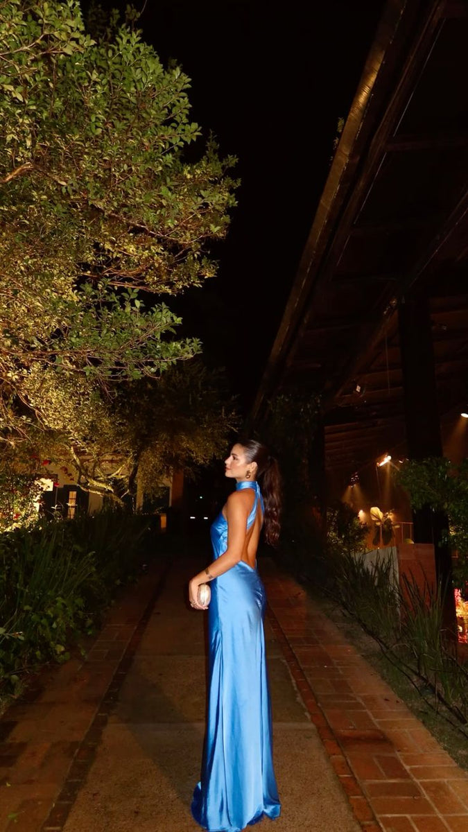 sleeveless backless dress Halter Neck Satin Maxi Open Back Formal Even – YiDiBang Dresses Petal and Pup Womens all supported by adjustable upload-20250505 Size:9.5 UK / 10.5 US