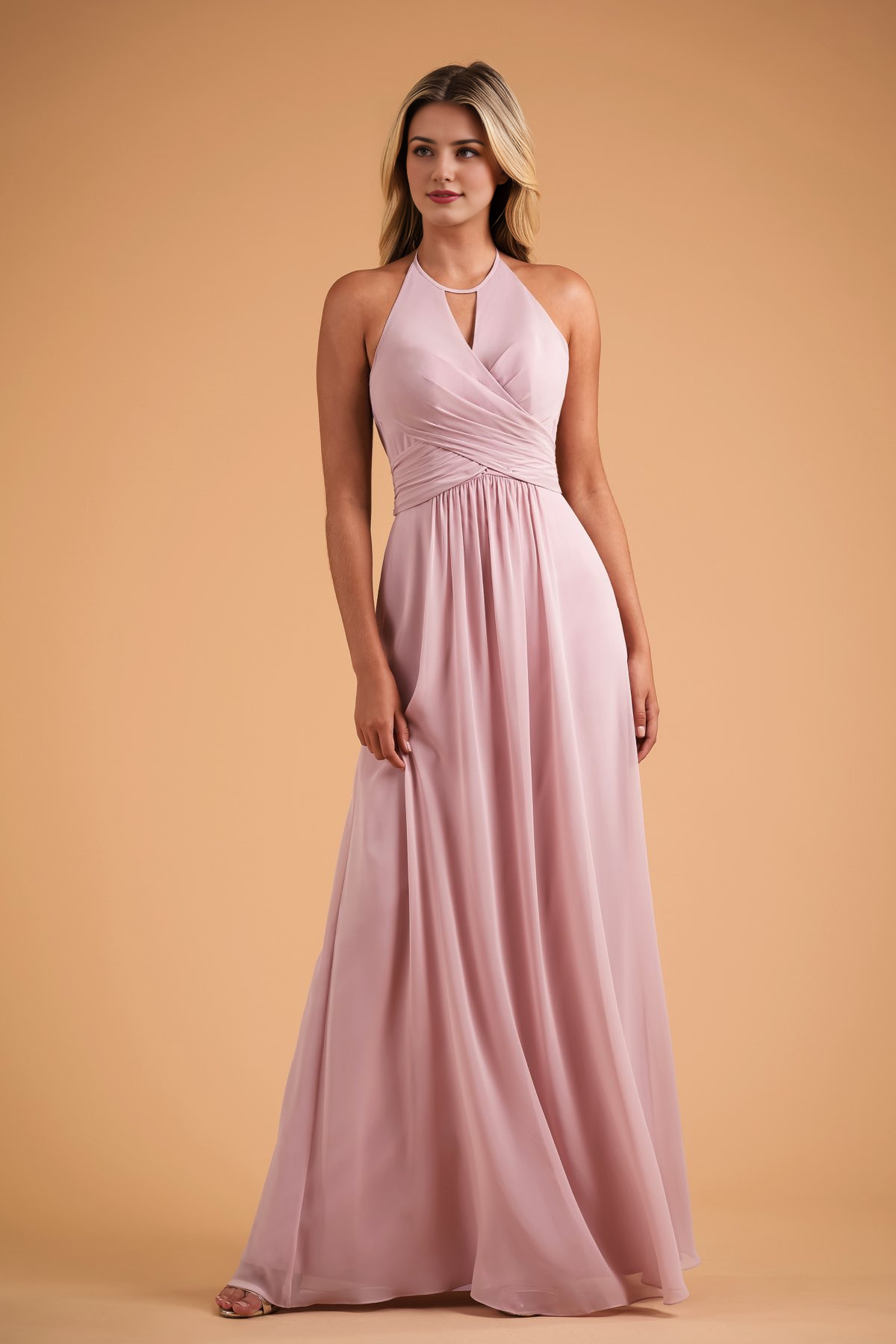 Robe de bal Yidibang à encolure ronde, épaules dénudées, sans manches, dos nu et longueur au sol