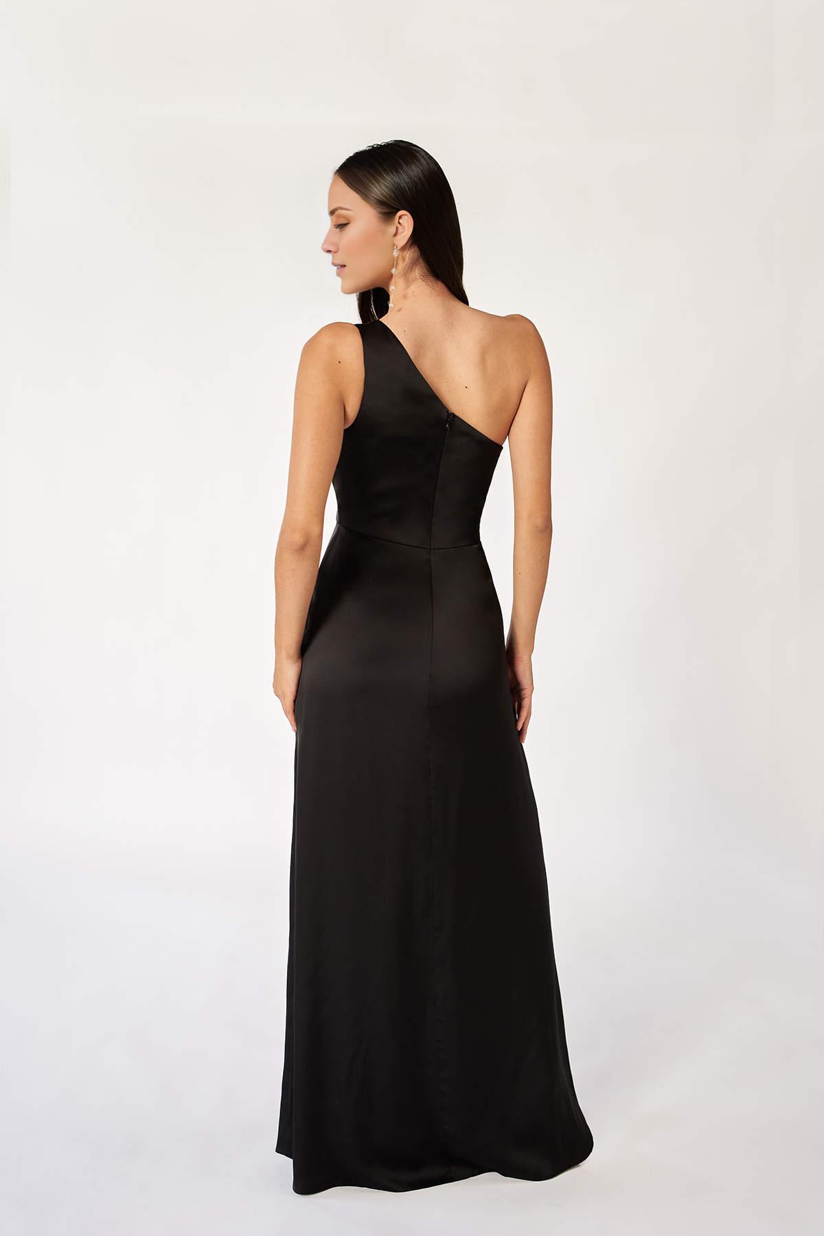 Robe de soirée Yidibang asymétrique à col, épaules dénudées, sans manches, dos nu, fente latérale et longueur au sol