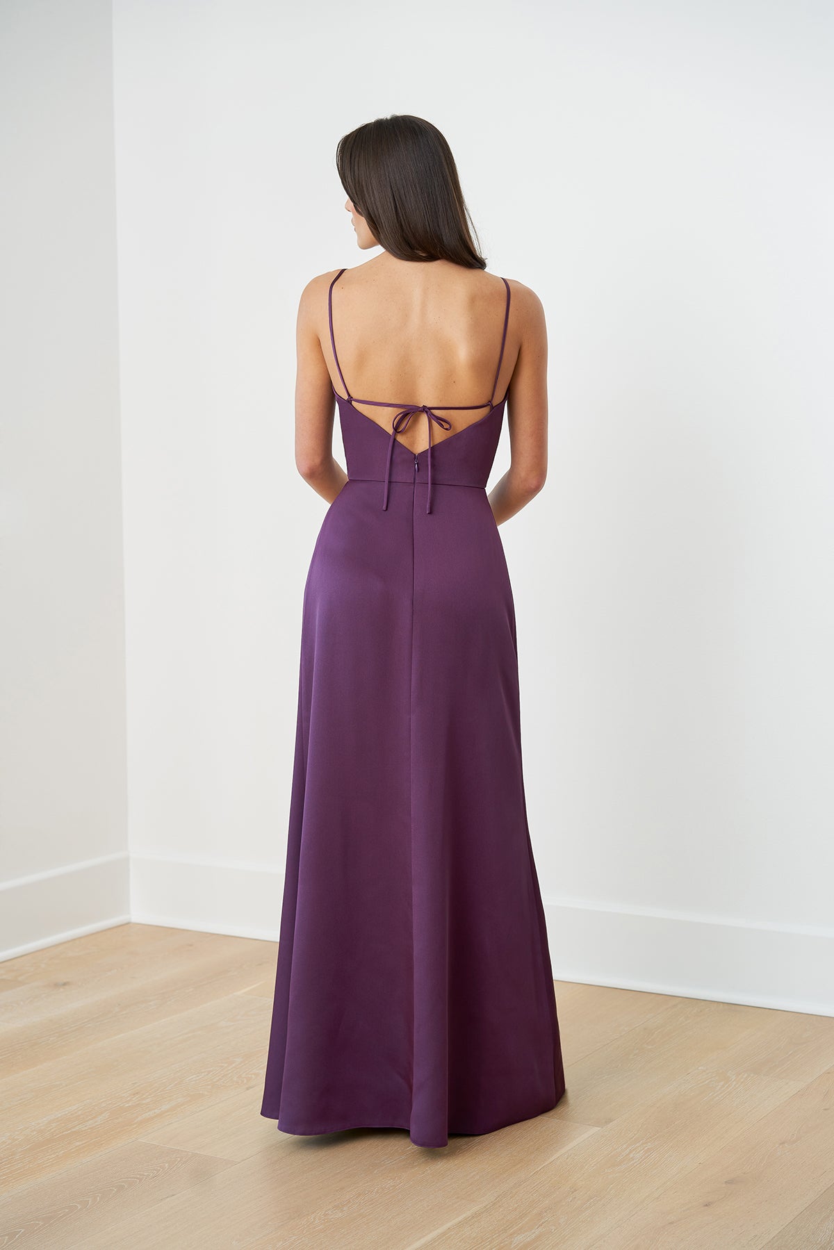 Robe de bal Yidibang à encolure carrée, épaules dénudées, sans manches, fines bretelles, dos nu, fente latérale et longueur au sol