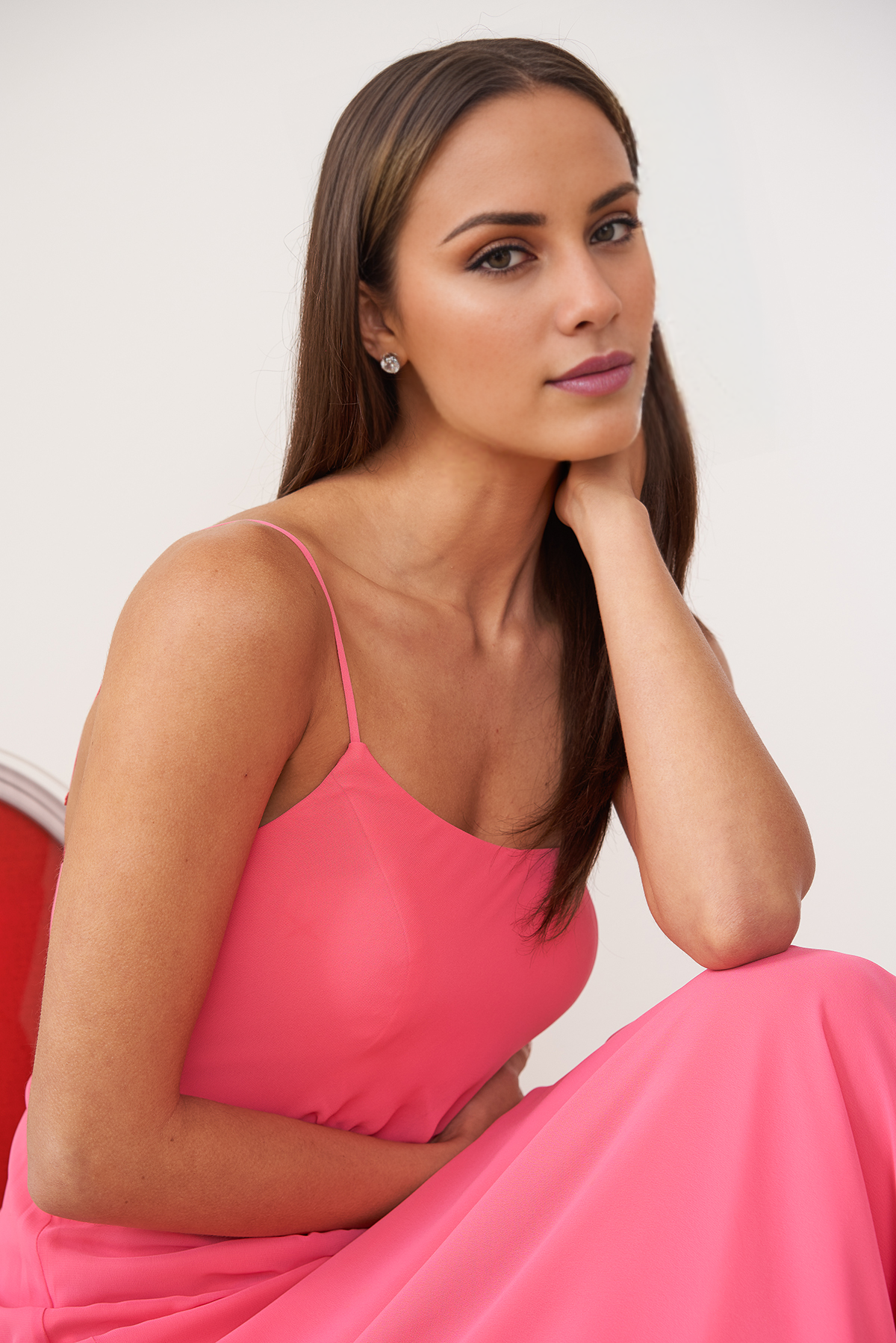 Yidibang asymmetrical collar off shoulder sleeveless backless side slit and floor length evening dress