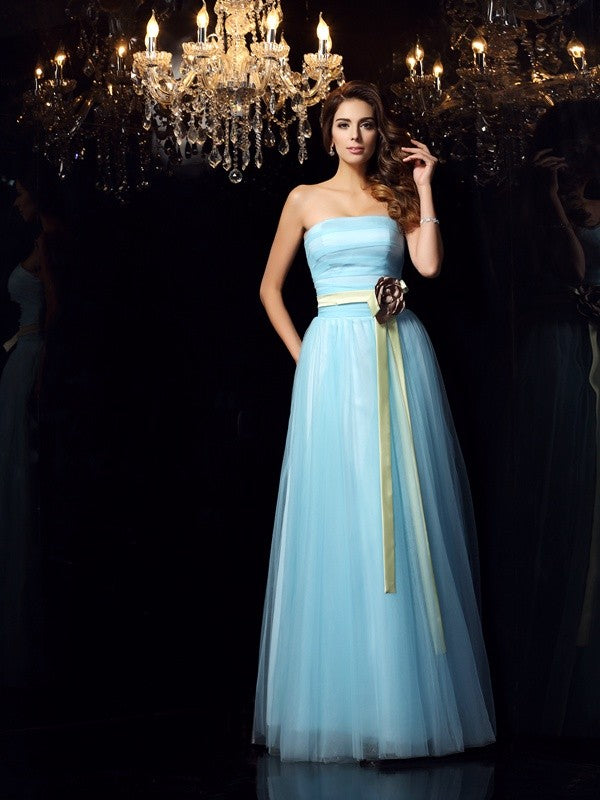 Robe de bal bustier, ceinture/ruban/ceinture, sans manches, longue, en satin, robes de Quinceanera