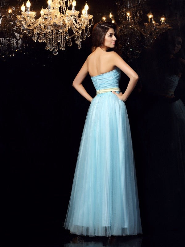 Robe de bal bustier, ceinture/ruban/ceinture, sans manches, longue, en satin, robes de Quinceanera