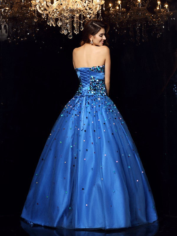 Robe de bal en satin, décolleté en cœur, perles, sans manches, longue, robe de Quinceanera