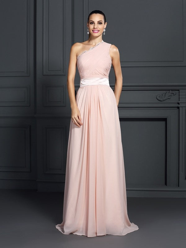 Robe longue en mousseline de soie, coupe trapèze/princesse, asymétrique, à volants, sans manches