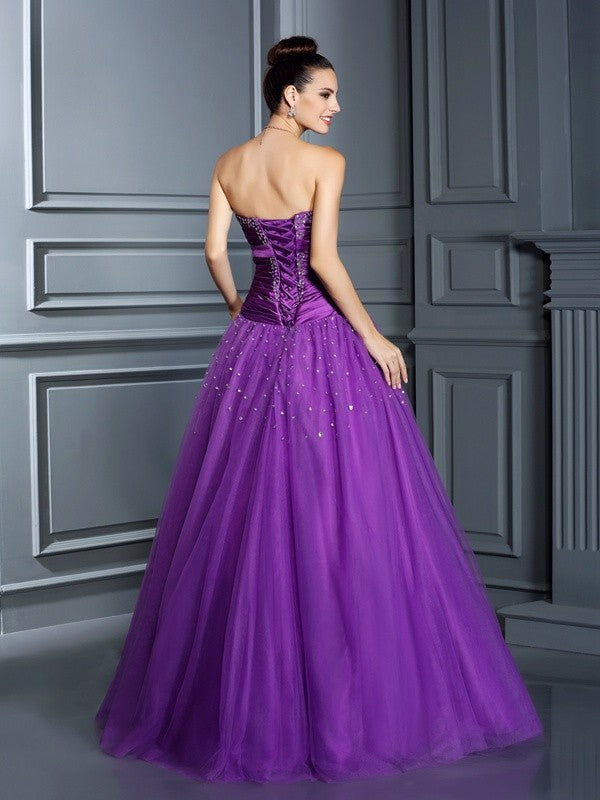 Robe de bal bustier sans manches longue en taffetas