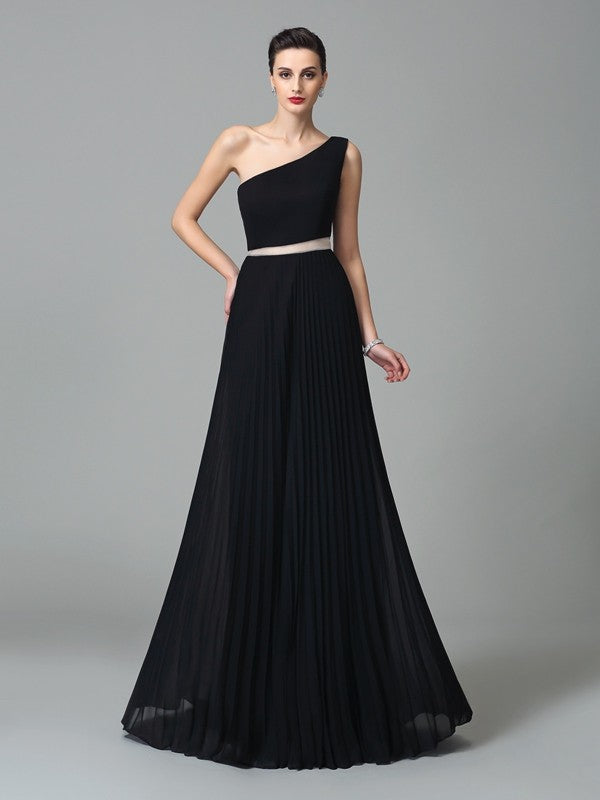 Robe longue en mousseline de soie, coupe trapèze/princesse, asymétrique, plissée, sans manches