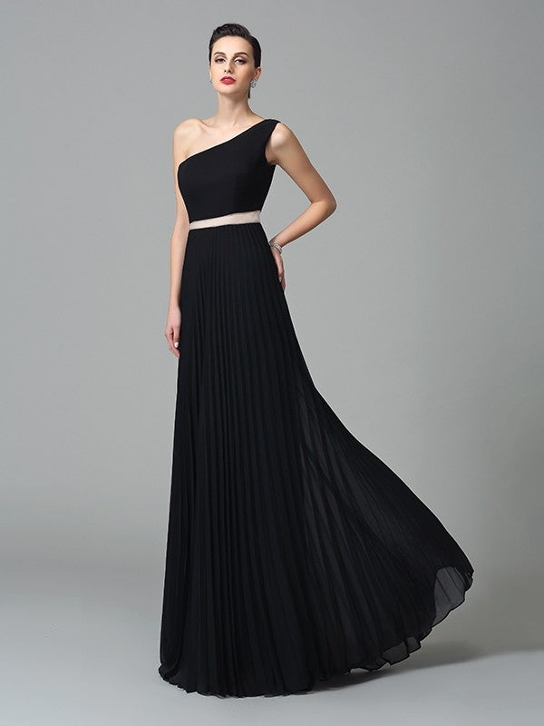 Robe longue en mousseline de soie, coupe trapèze/princesse, asymétrique, plissée, sans manches