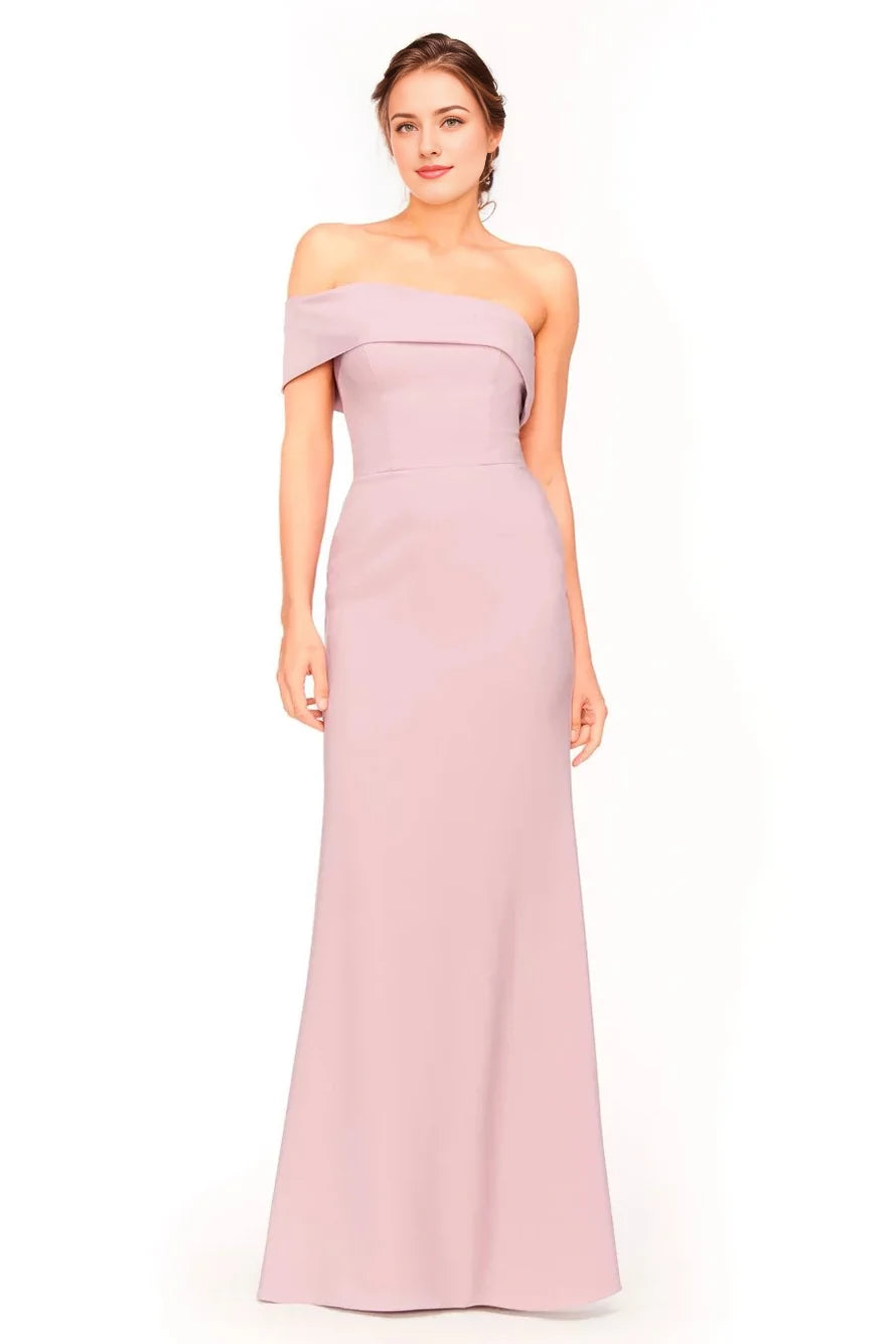 Robe de soirée asymétrique à col dénudé, sans manches, dos nu et longueur au sol