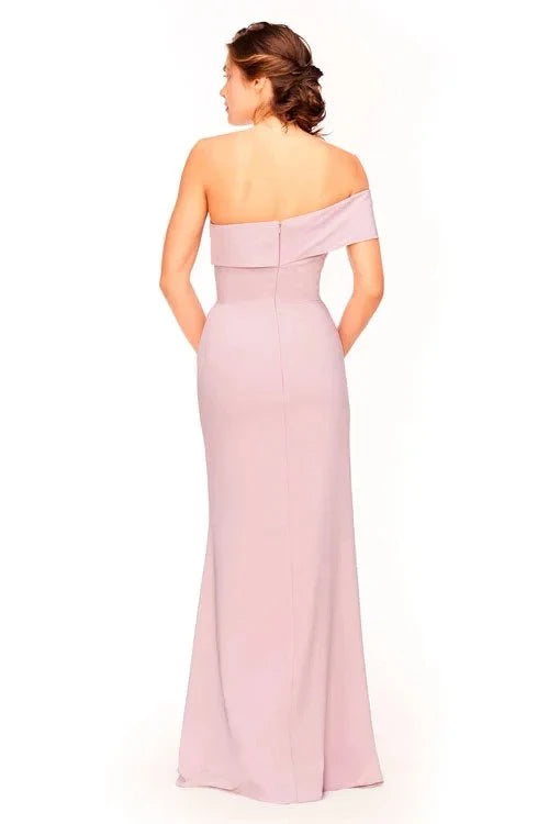 Robe de soirée asymétrique à col dénudé, sans manches, dos nu et longueur au sol