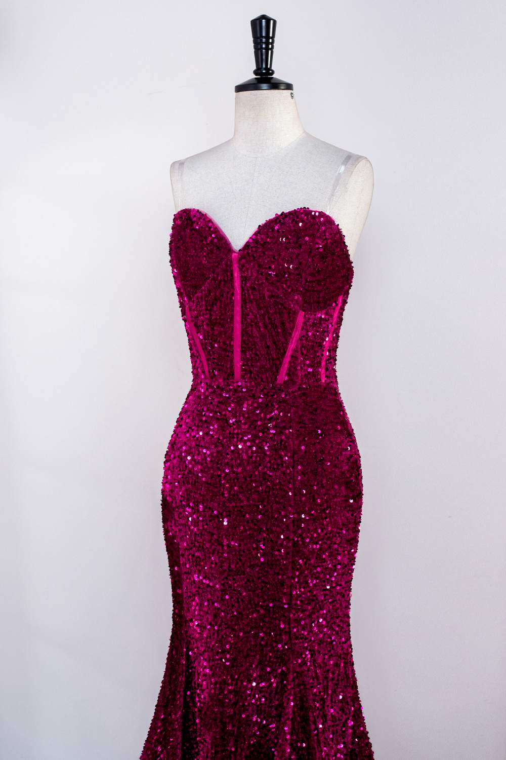 Dazzling Mermaid Strapless Sweetheart Corset Floor-Length Prom Dress