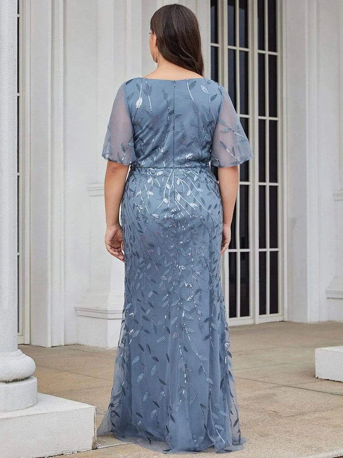 Lange Meerjungfrau-Abendkleider in Übergröße für Hochzeiten 