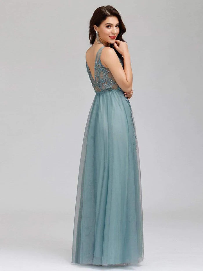 Maxilanges, elegantes, ätherisches Tüll-Ballkleid 