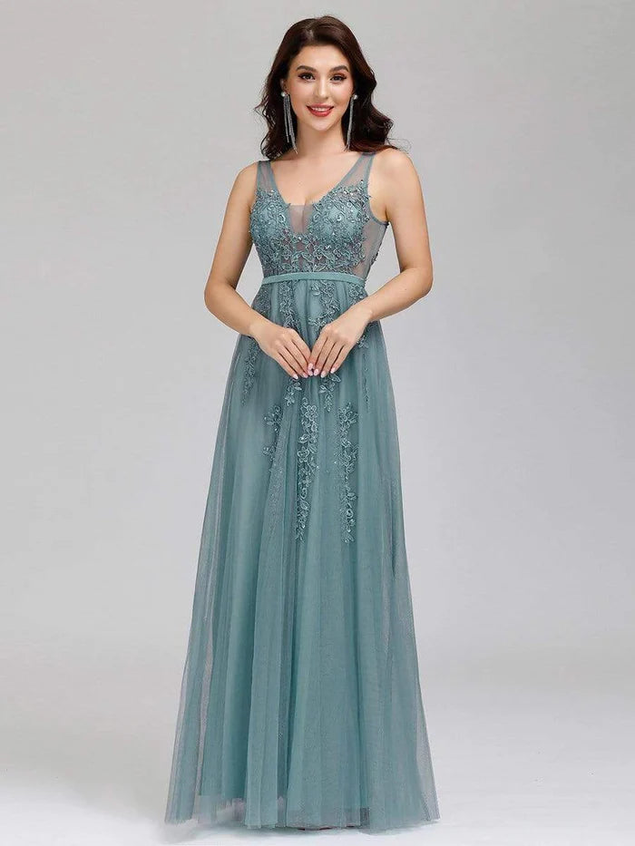 Maxilanges, elegantes, ätherisches Tüll-Ballkleid 