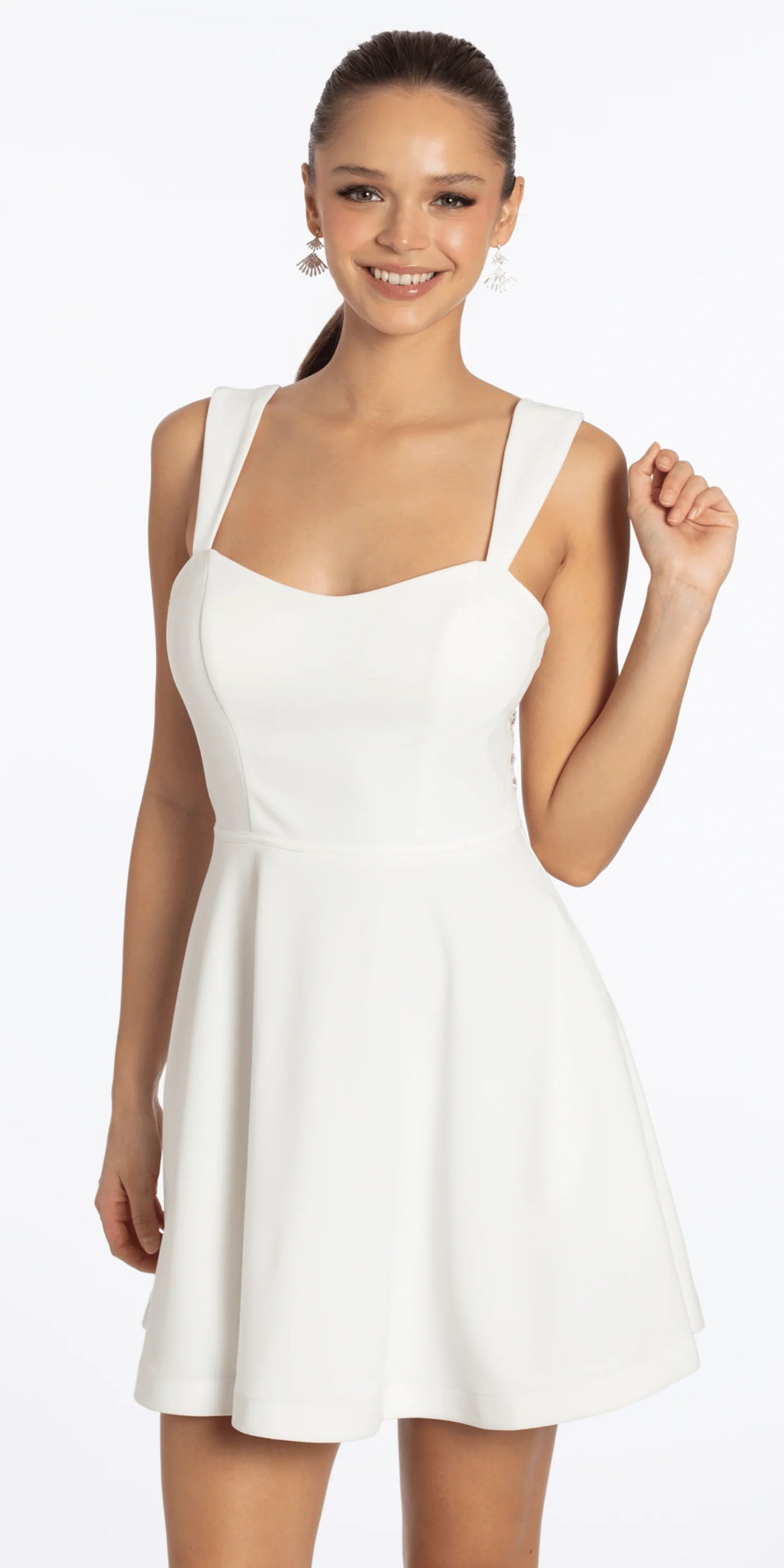 Elegant A-line Dress - Sweetheart Mini Dress