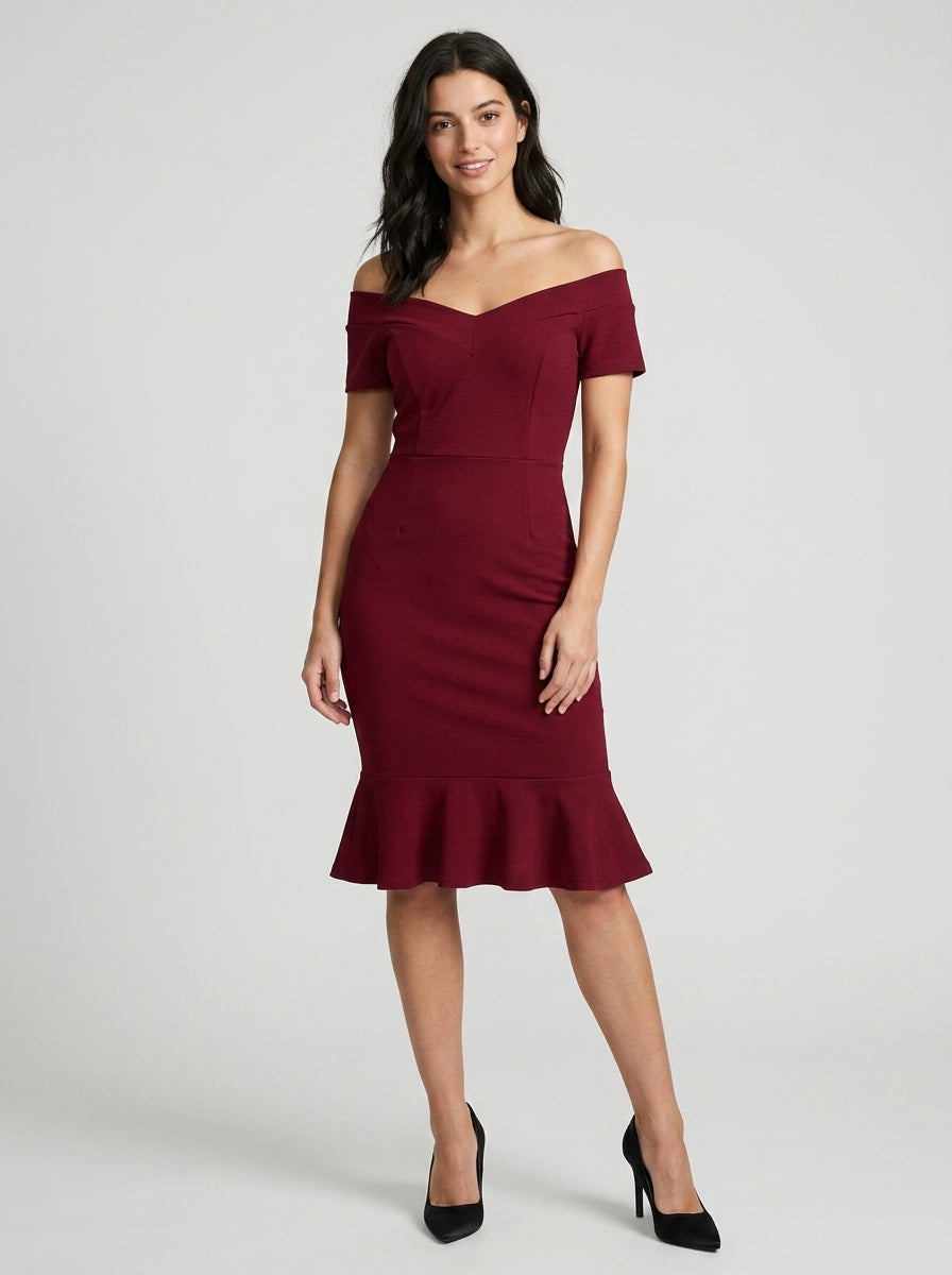 Elegant Shimmering A-Line Off-the-Shoulder Sweetheart Short Sleeve Lace-Up Corset Back Short Homecoming Dresses