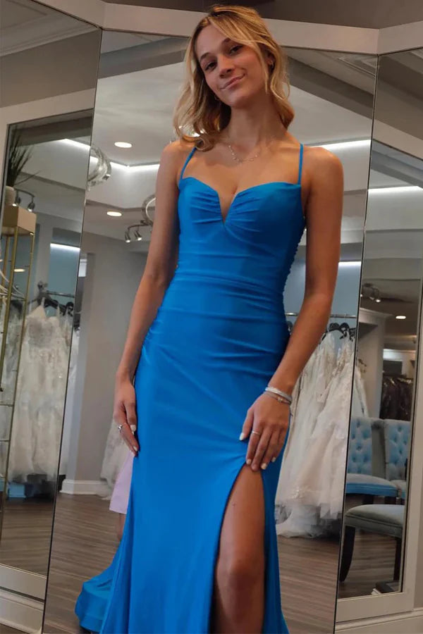 Glamorous Prom Dress with Sweetheart Neckline, Lace-Up Back and High Side Slit
