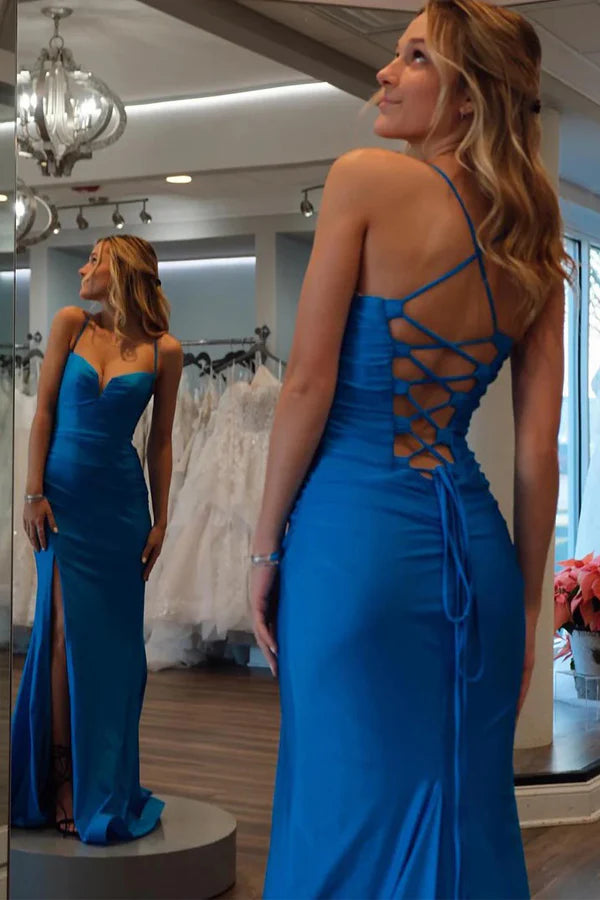 Glamorous Prom Dress with Sweetheart Neckline, Lace-Up Back and High Side Slit
