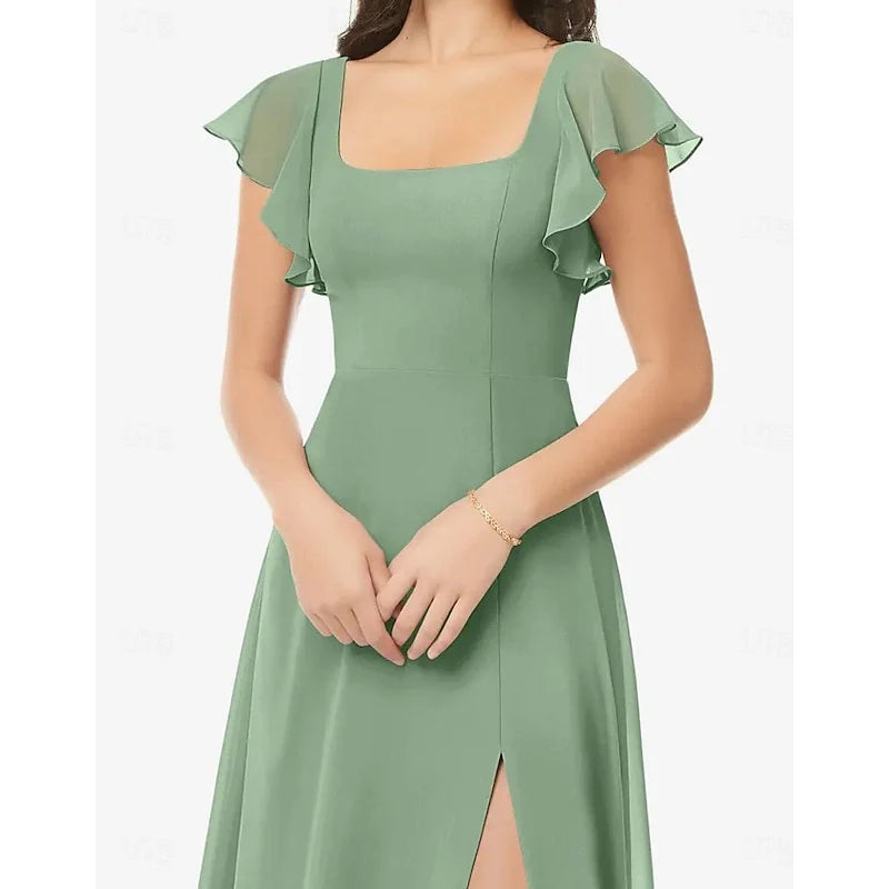 A-line/Princess Square Wedding Guest Dress Bridesmaid Dress