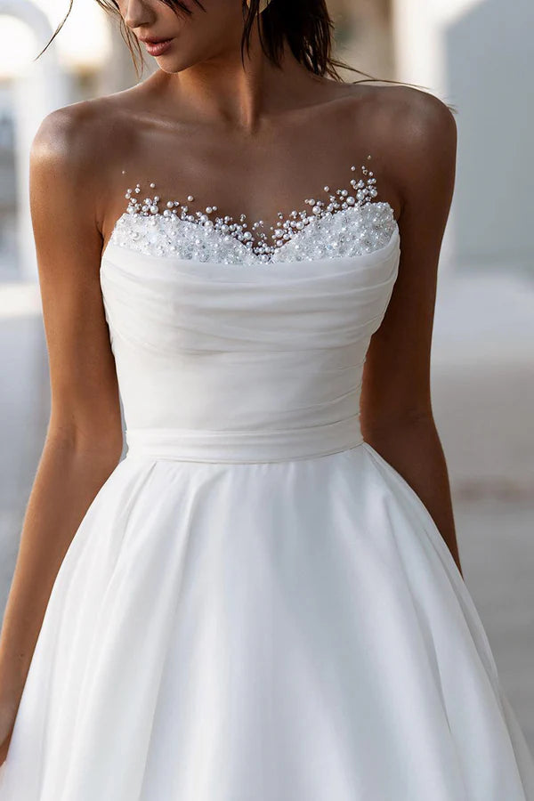 Illusion Ausschnitt Hall Leisure Brautkleid Eugenia Pearl Brautkleid