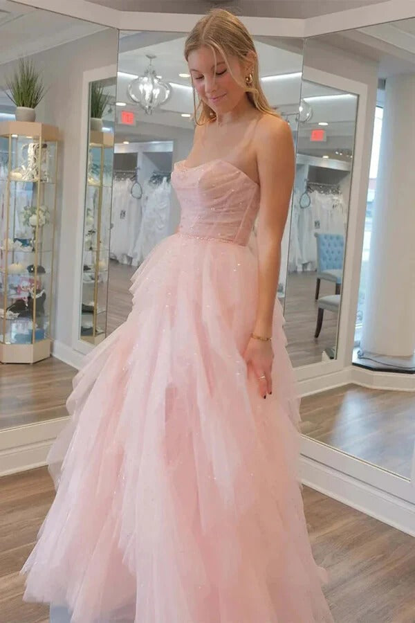 Strapless Sweetheart Neckline Formal Dress with Lace-Up Back