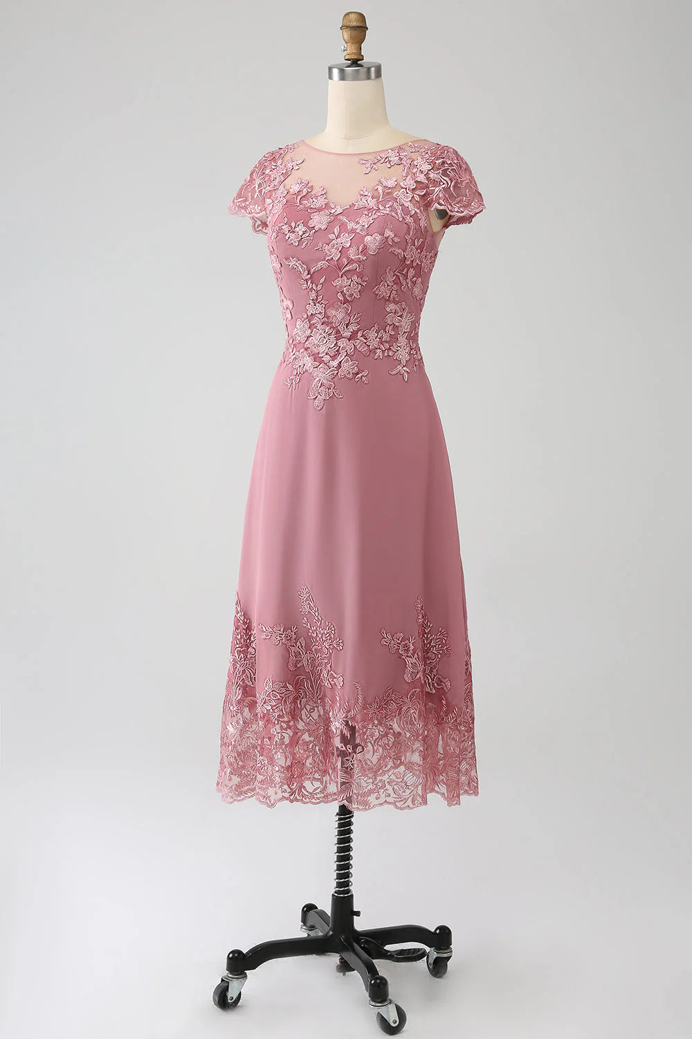 Robe mère de la mariée longue à paillettes grise Rose A-Spoon Phantom Tea