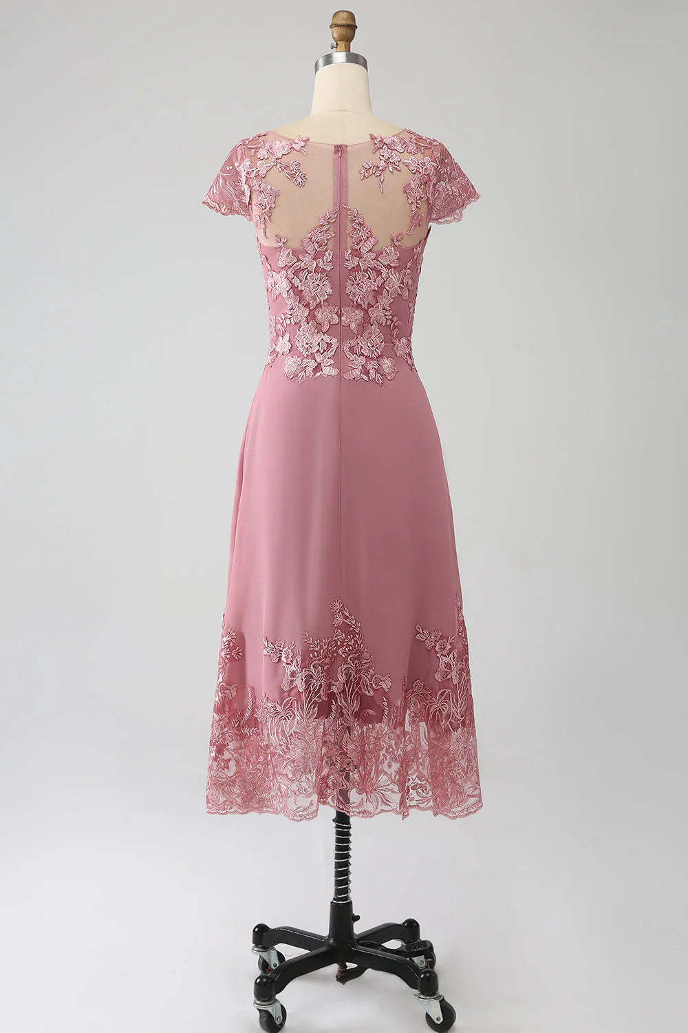 Robe mère de la mariée longue à paillettes grise Rose A-Spoon Phantom Tea