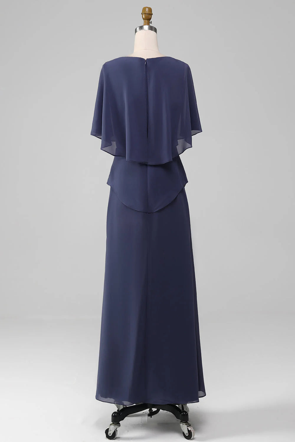 Engen zylindrischen löffel tee lange wind und regen chiffon braut mutter der braut kleider