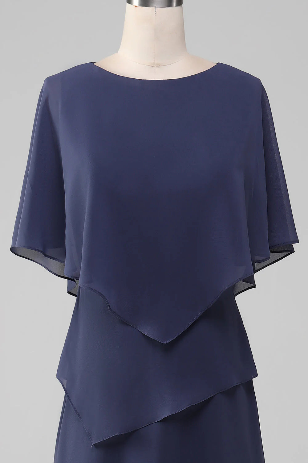 Engen zylindrischen löffel tee lange wind und regen chiffon braut mutter der braut kleider