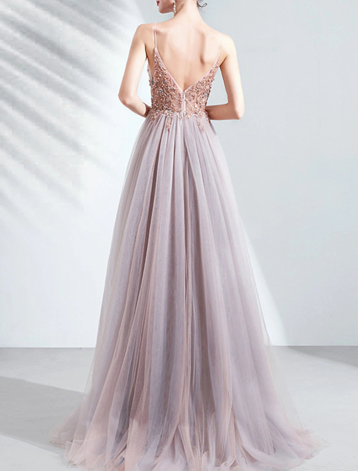 rosa Kleid Braut Hochzeit Toast Kleid Abendessen Jahrestreffen Sling leichtes Garn Laufsteg hochgeschlitztes Hochzeitsabendkleid