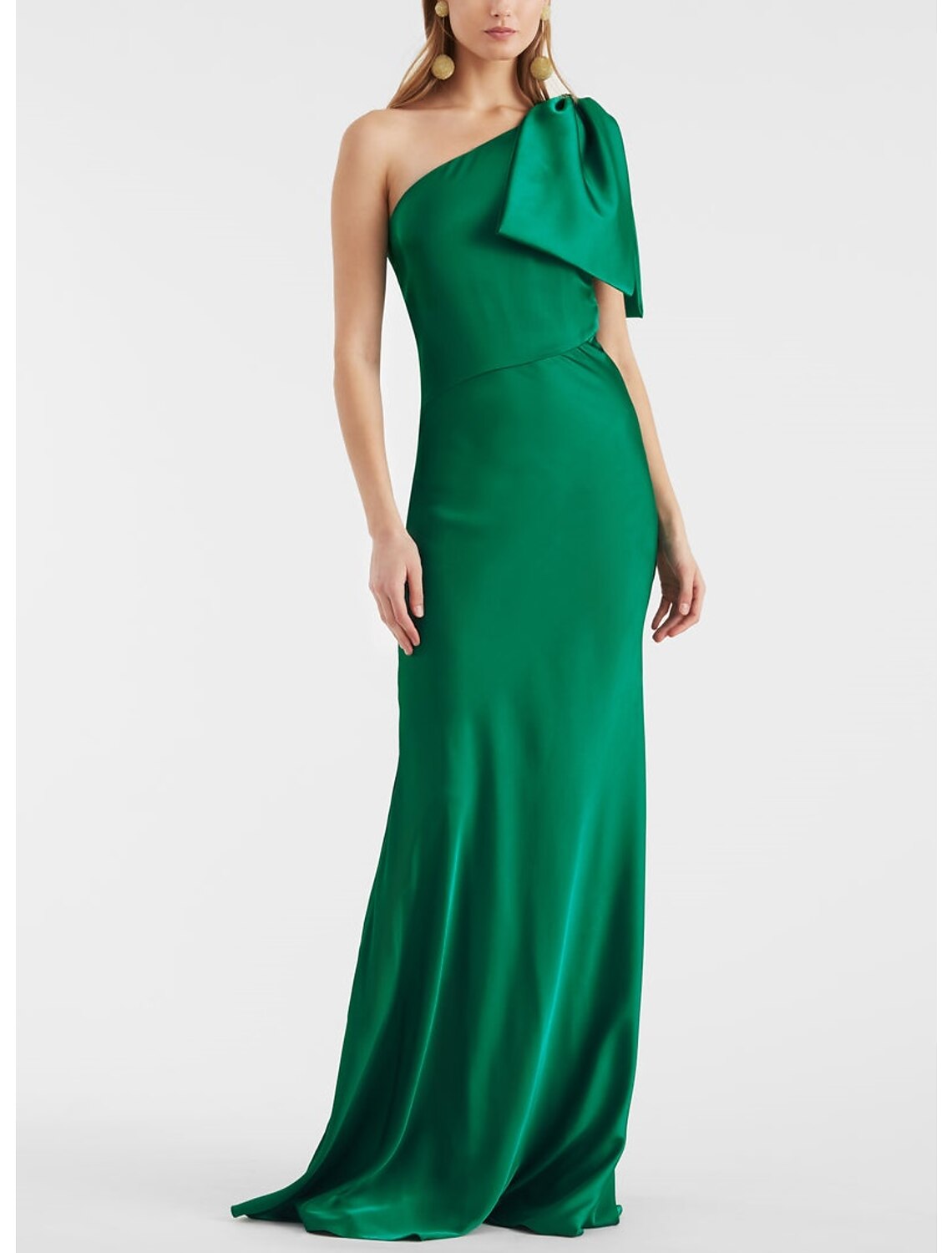 Etuikleid/Säulen-Abendkleid, Satin, elegantes Kleid, formell, bodenlang, ärmellos, eine Schulter, Satin mit Schmetterlings-Schulter, Blume