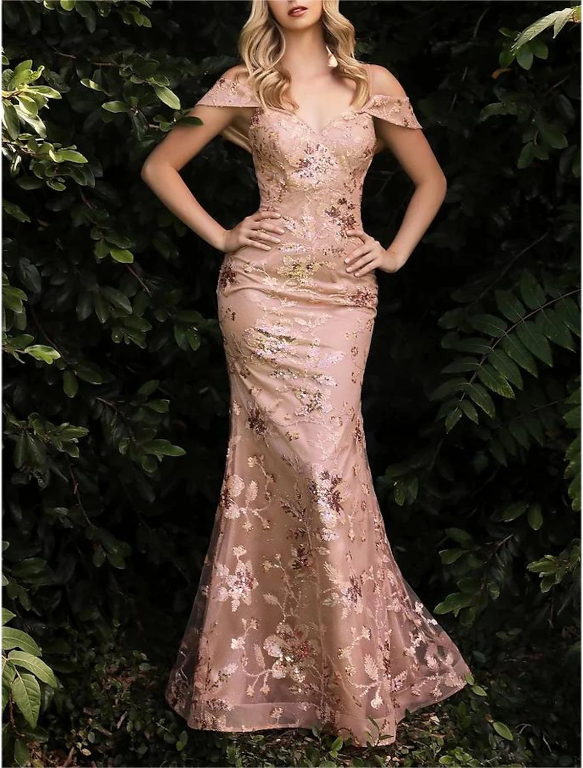 Meerjungfrau/Trompete Ballkleider Partykleid Karneval Ball Hofschleppe Ärmellos Schulterfrei Tüll mit Glitzer Pailletten Schlitz