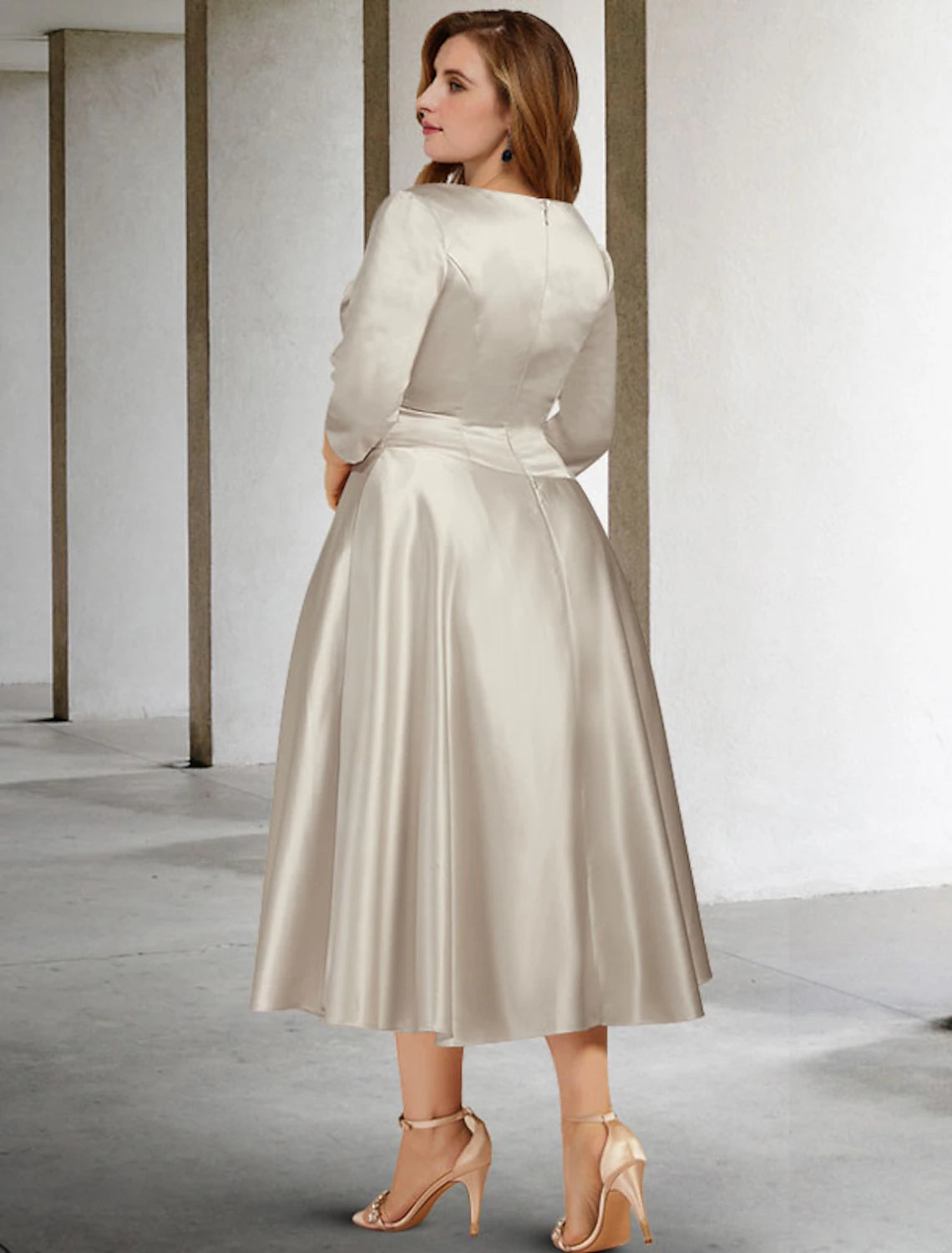 vintage mother of the bride dresses plus size A-Line Mother of the Bride Dresses Plus Size Hide Belly Curve Vintage –  YiDiBang Dresses