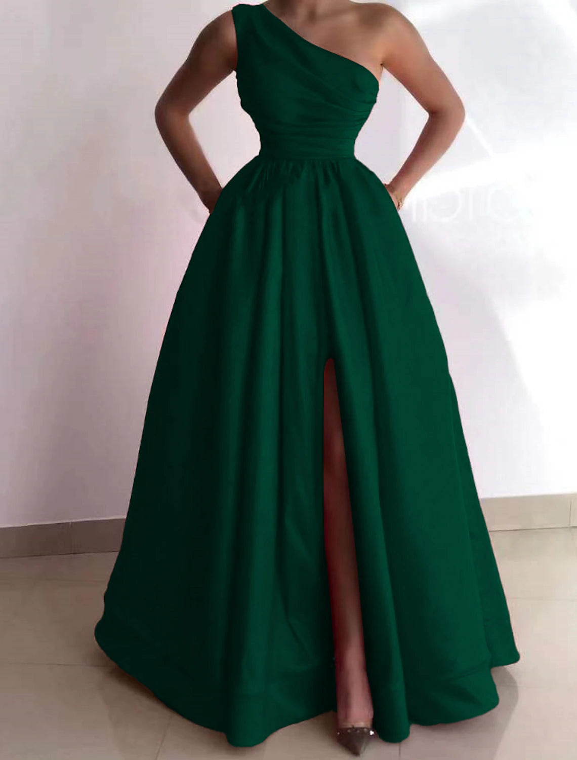 Etuikleid, rot-grün, Abendkleid, Stramplerkleid, Kirche, Gartenparty, bodenlang, ärmellos, schulterfrei, wandelbar, Stretchstoff, gekreuzter Rücken, V-Rücken mit Rüschen