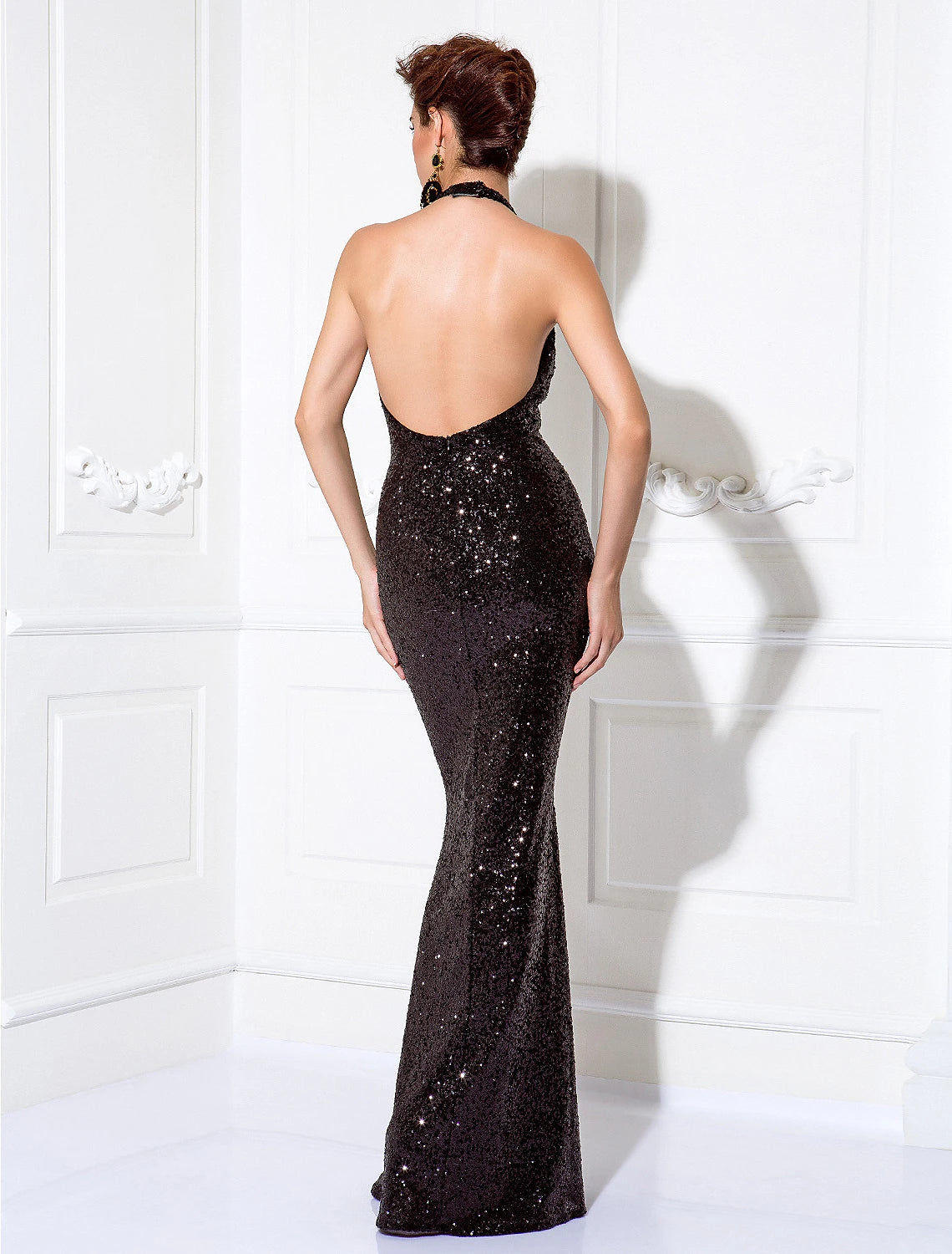 Meerjungfrau/Trompete Sparkle Party Wear Kleid Ärmellos Pailletten mit